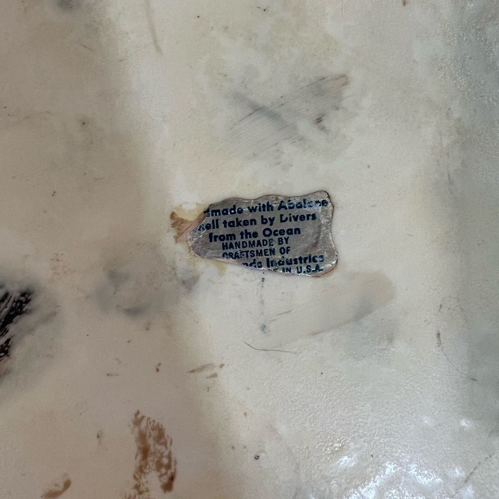 Large Vintage white abalone tray - Picture 6 of 9
